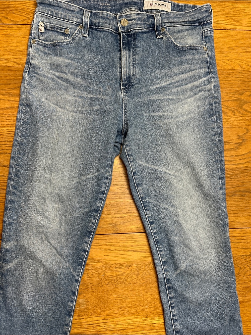 AG Adriano Goldschmied Women's Straight Leg Jeans in Light Blue Size 31R